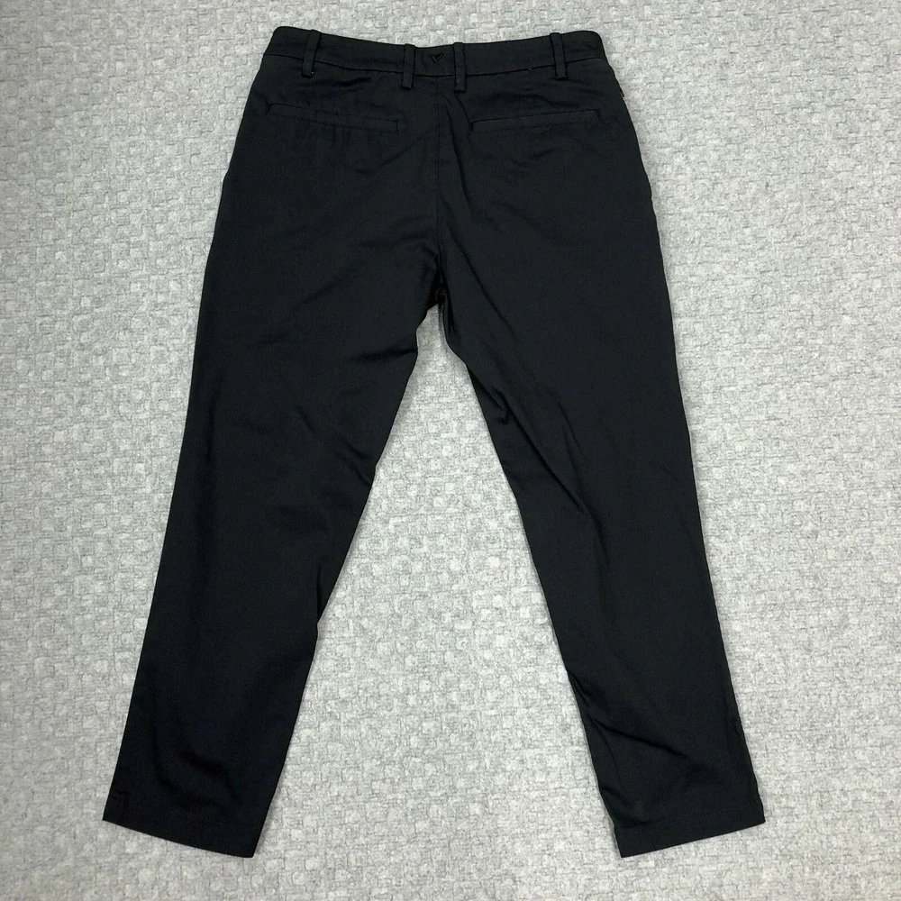 Birddogs Pants Mens 32x28 Black Chino Stretch Lined Flat Front Casual Golf Day